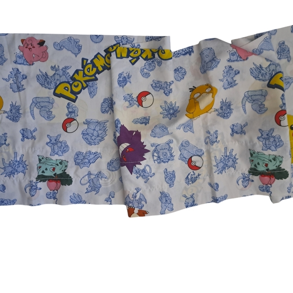 VTG SPRINGS 90'S POKEMON curtain balloon VALANCE PIKACHU NINTENDO craft fabric